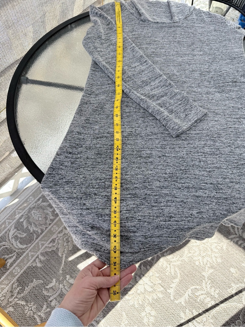 Cozy Gray Cowl-Neck Sweater Dress - Picture 7 of 10